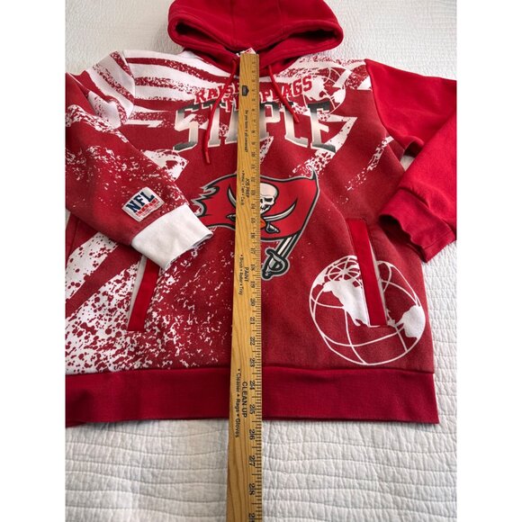 NFL x Staple Red Tampa Bay Buccaneers Pullover Hoodie SZ M All Over Print - Picture 11 of 12